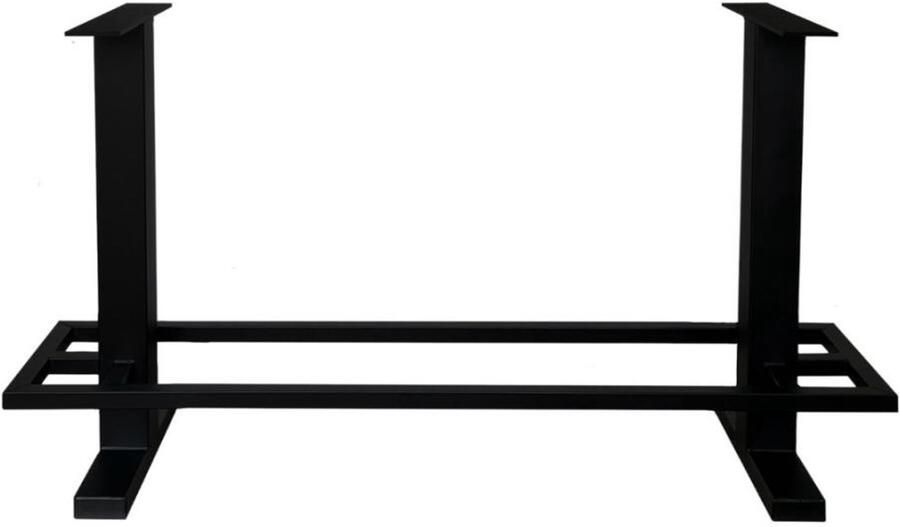 Furniture Legs Europe FLE Stalen bartafel zwart 170 bij 60 cm en hoogte 105 cm (8 x 8 cm)