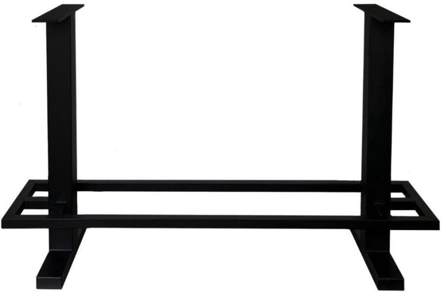Furniture Legs Europe FLE Stalen bartafel zwart 210 bij 60 cm en hoogte 105 cm (8 x 8 cm)