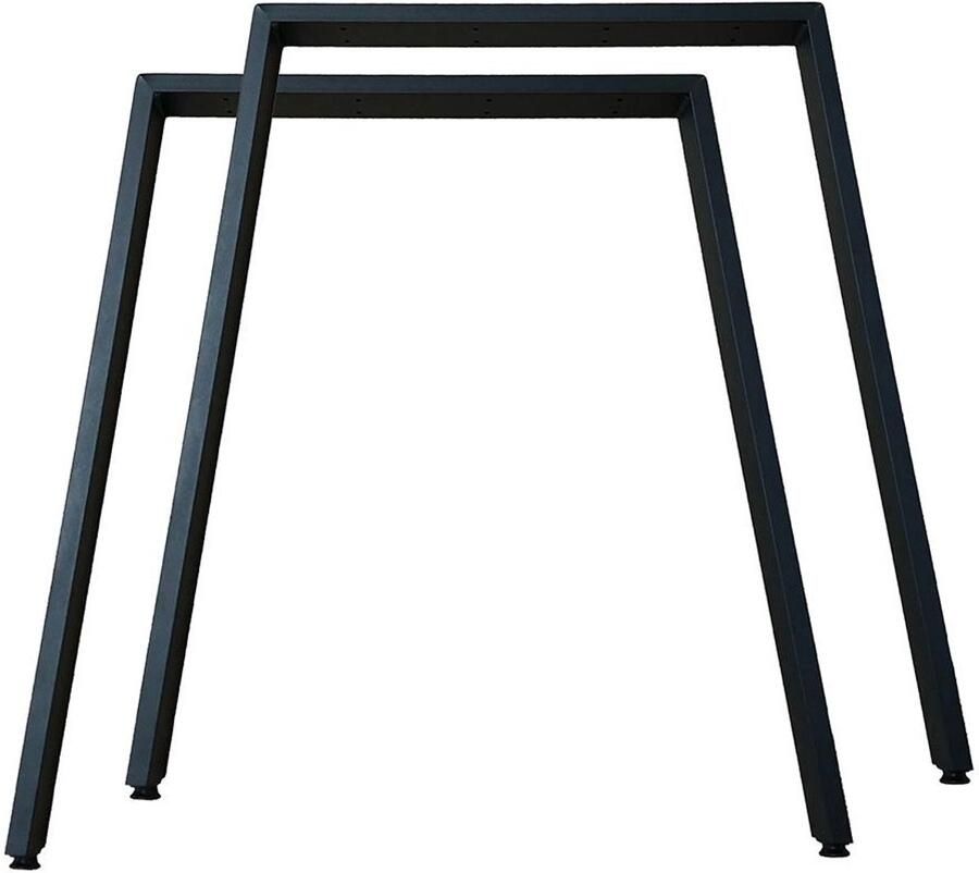 Furniture Legs Europe FLE Stalen budget tafelpoot zwart trapezium 74 bij 6 cm en hoogte 72 5 cm (6 x 2 cm) 2 stuks