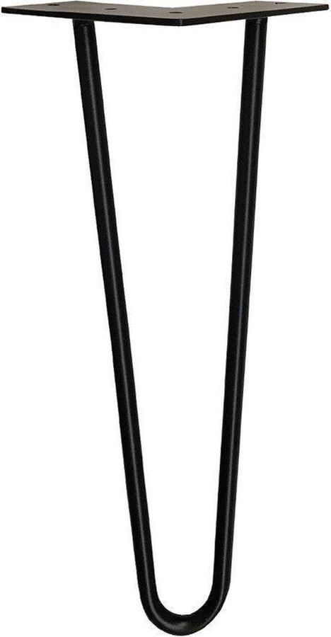 Furniture Legs Europe FLE Stalen hairpin zwart hairpin ø 1 2 cm en hoogte 40 cm