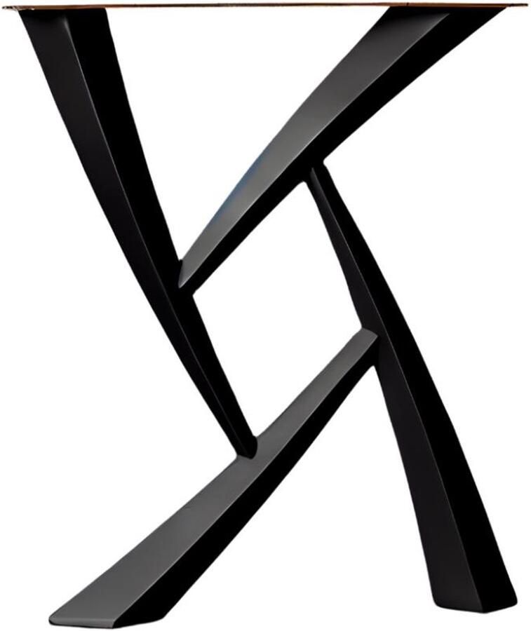 Furniture Legs Europe FLE Stalen Hashtag tafelpoot breedte 60 cm en hoogte 72 cm zwart