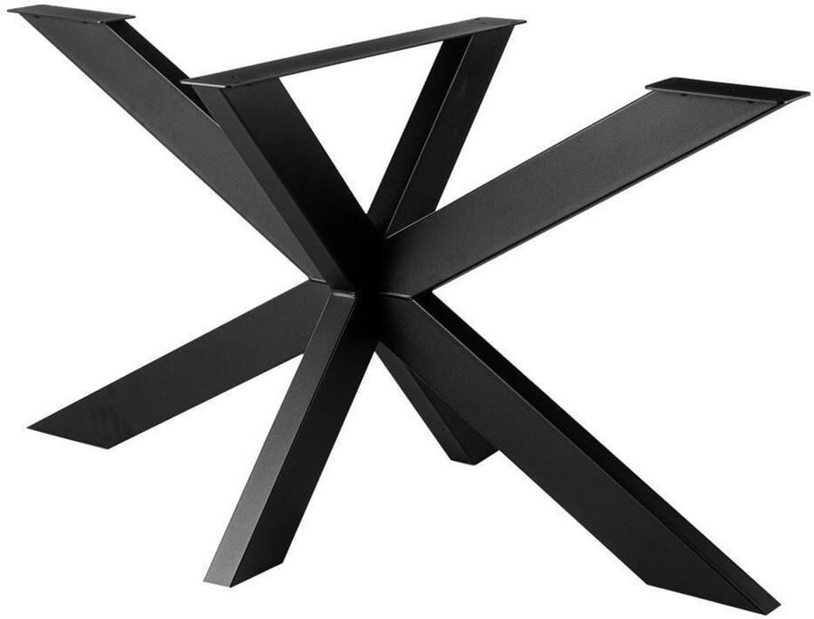 Furniture Legs Europe FLE Stalen matrix zwart spinpoot 160 bij 80 cm en hoogte 73 cm (koker 10 x 5 cm)