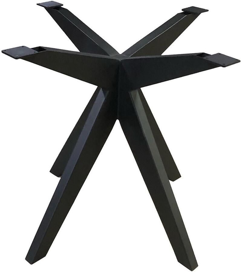 Furniture Legs Europe FLE Stalen matrix zwart spinpoot 80 bij 80 cm en hoogte 72 cm (koker 10 x 5 cm)