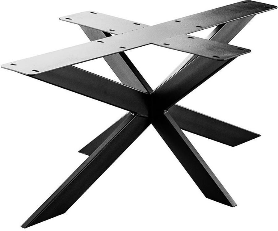 Furniture Legs Europe FLE Stalen matrix zwart spinpoot 90 bij 60 cm en hoogte 40 cm (6 x 2 cm)