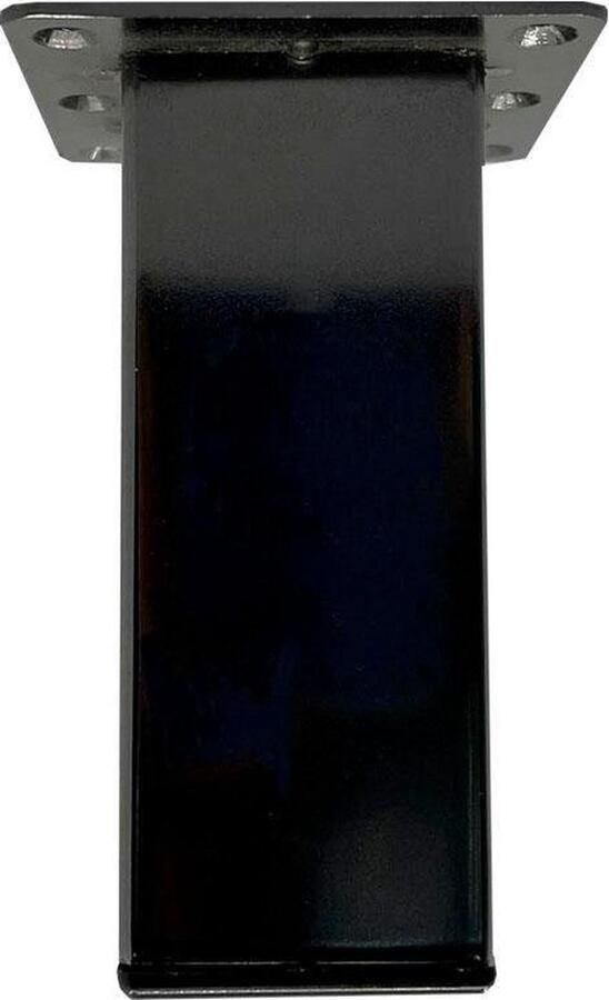 Furniture Legs Europe FLE Stalen meubelpoot black chrome rechthoek 5 bij 5 cm en hoogte 13 cm (koker 5 x 5 cm)