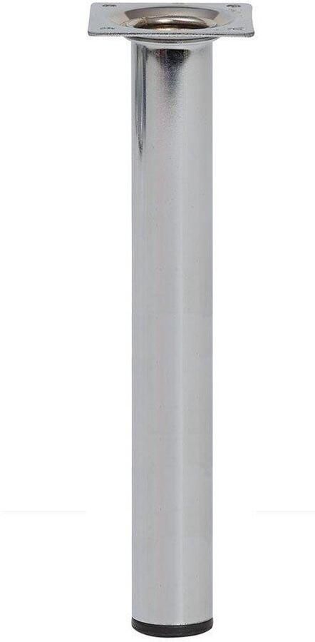 Furniture Legs Europe FLE Stalen meubelpoot chroom rond ø 3 cm en hoogte 30 cm