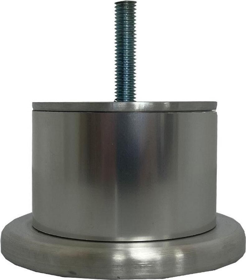 Furniture Legs Europe FLE Stalen meubelpoot chroom rond ø 9 cm en hoogte 5 cm (M8)