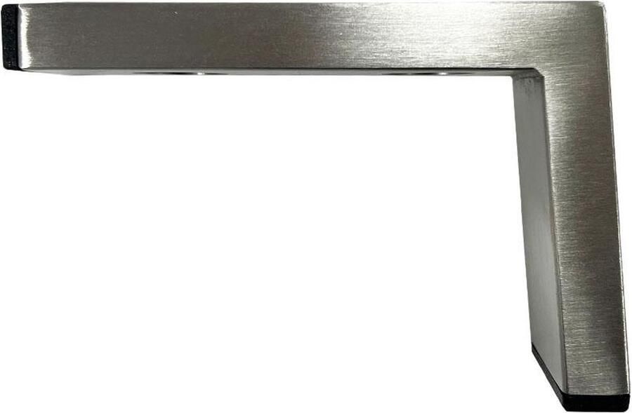 Furniture Legs Europe Stalen meubelpoot rvs look design 19 bij 6 cm en hoogte 12 cm Set van 4 stuks