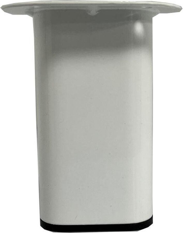 Furniture Legs Europe Stalen meubelpoot wit ovaal 5 bij 2 5 cm en hoogte 9 5 cm Set van 4 stuks