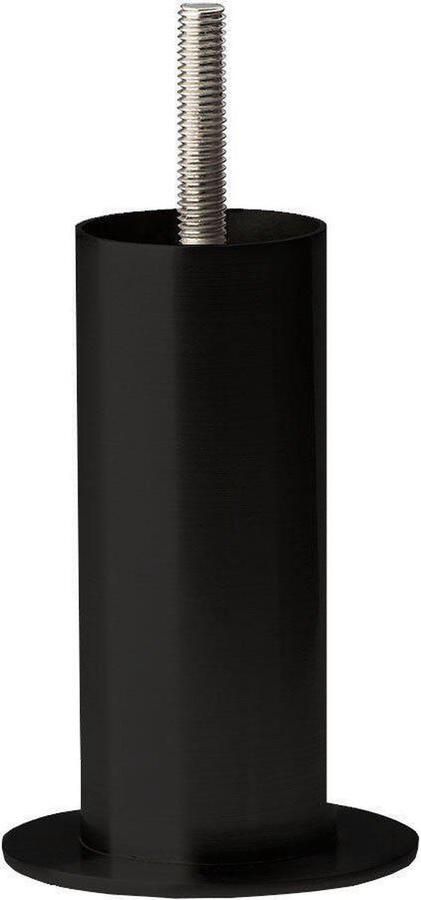 Furniture Legs Europe FLE Stalen meubelpoot zwart rond ø 4 cm en hoogte 10 cm (M8)