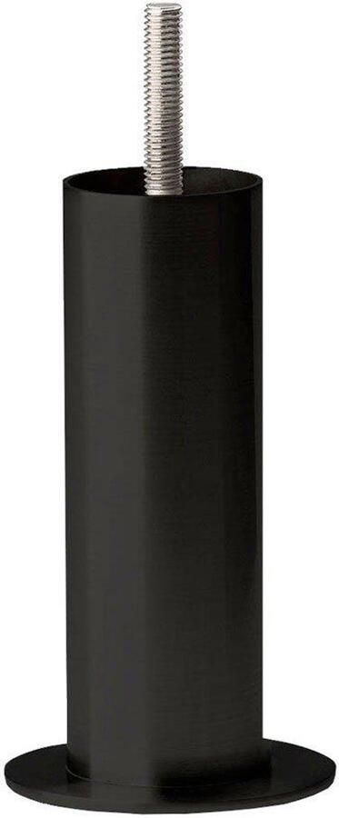 Furniture Legs Europe FLE Stalen meubelpoot zwart rond ø 4 cm en hoogte 14 cm (M8)