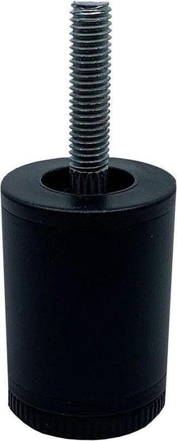 Furniture Legs Europe FLE Stalen meubelpoot zwart rond ø 4 cm en hoogte 6 cm (M10)