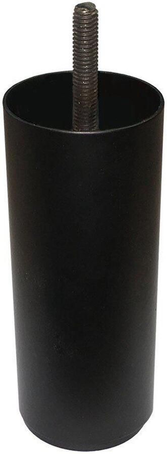 Furniture Legs Europe FLE Stalen meubelpoot zwart rond ø 6 cm en hoogte 12 cm (M8)