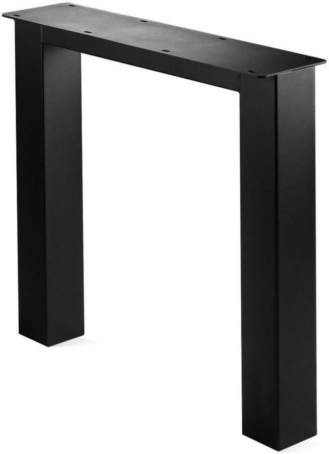Furniture Legs Europe FLE Stalen N tafelpoot zwart 76 bij 10 cm en hoogte 72 cm (10 x 10 cm)