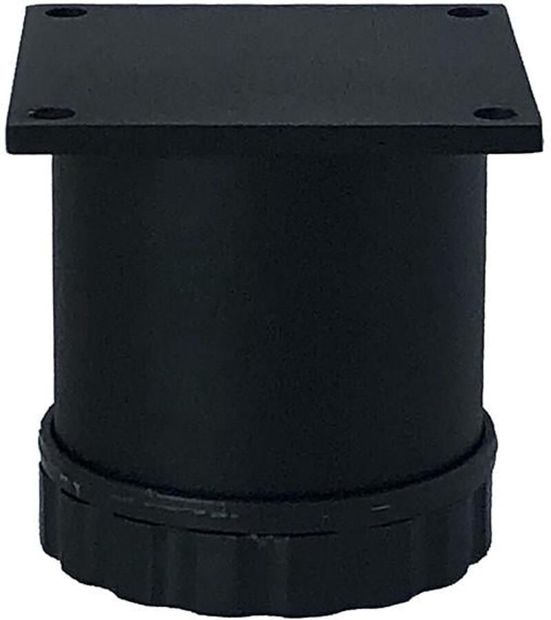 Furniture Legs Europe FLE Stalen ronde meubelpoot 6 cm bankpoot kastpoot bedpoot ø 6 x 7-9 cm Zwart gepoedercoat