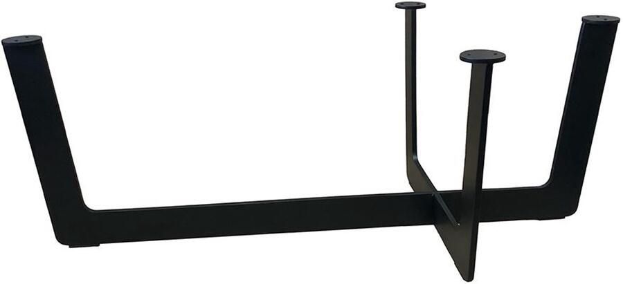 Furniture Legs Europe FLE Stalen salononderstel zwart 100 bij 51 cm en hoogte 36 5 cm (koker 6 x 1 cm)
