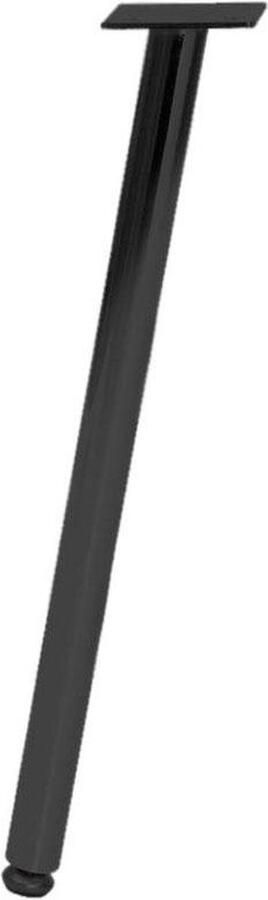 Furniture Legs Europe Stalen schuine meubelpoot zwart rond ø 2 5 cm en hoogte 42 cm Set van 4 stuks
