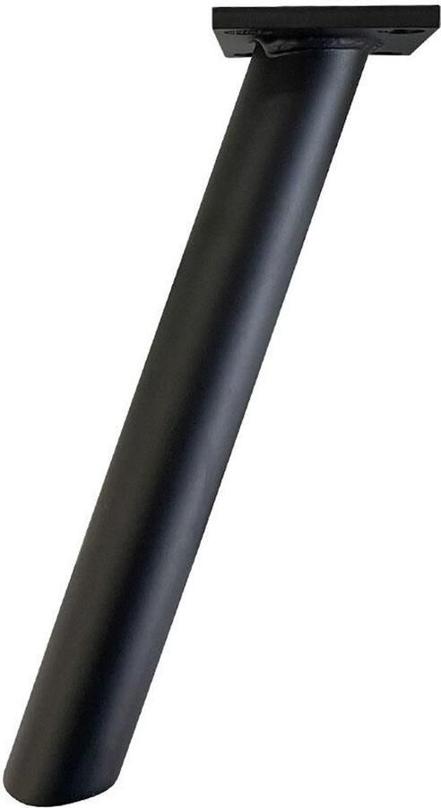 Furniture Legs Europe FLE Stalen schuine meubelpoot zwart rond ø 3 cm en hoogte 22 cm