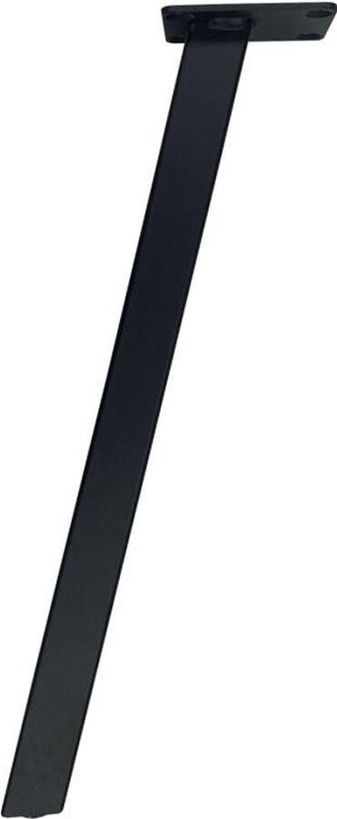 Furniture Legs Europe FLE Stalen schuine meubelpoot zwart vierkant 2 5 bij 2 5 cm en hoogte 36 cm