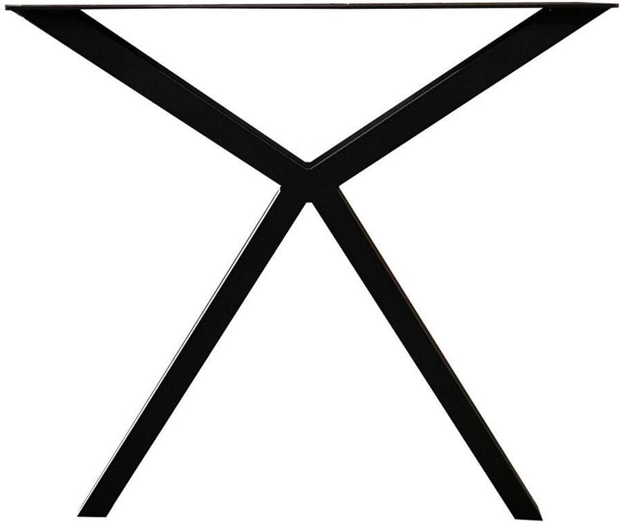 Furniture Legs Europe FLE Stalen smalle Y tafelpoot 78 bij 4 cm en hoogte 72 cm zwarte poedercoating (koker 4 x 4 cm)