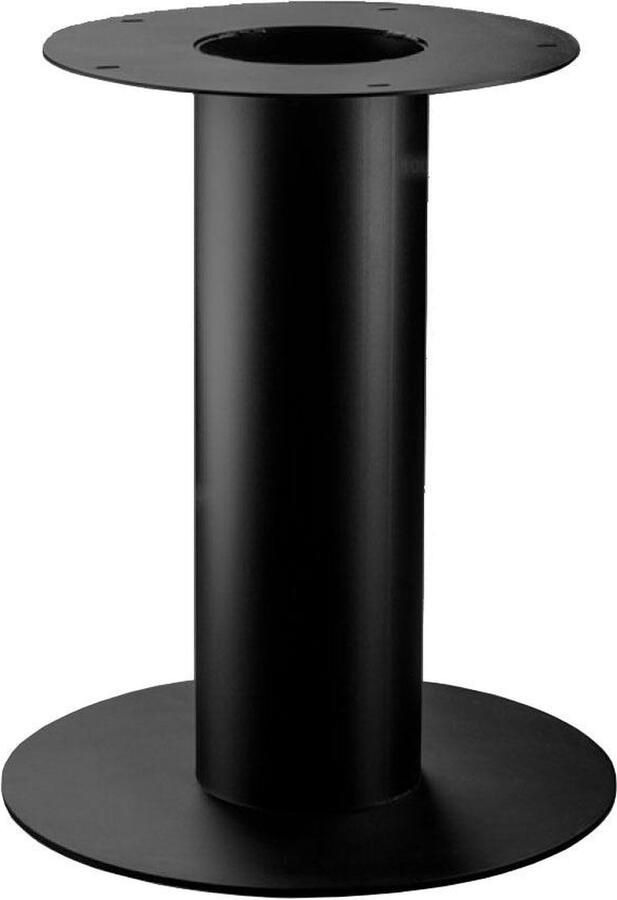Furniture Legs Europe FLE Stalen tafelonderstel zwart kolom met grondplaat Ø 60 cm en hoogte 72 cm