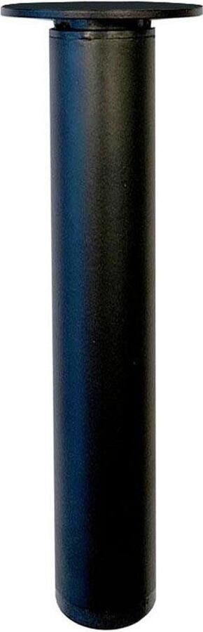 Furniture Legs Europe FLE Stalen verstelbare meubelpoot zwart rond ø 3 cm en hoogte 22 cm