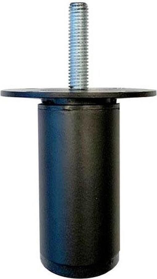 Furniture Legs Europe FLE Stalen verstelbare meubelpoot zwart rond ø 3 cm en hoogte 6 5 cm (M8)
