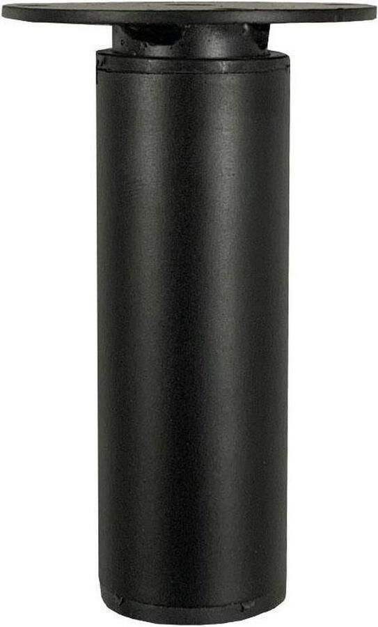 Furniture Legs Europe FLE Stalen verstelbare zwarte ronde meubelpoot 9 5 cm stalen poten voor bank kast en bed verstelbaar tot 13 5 cm