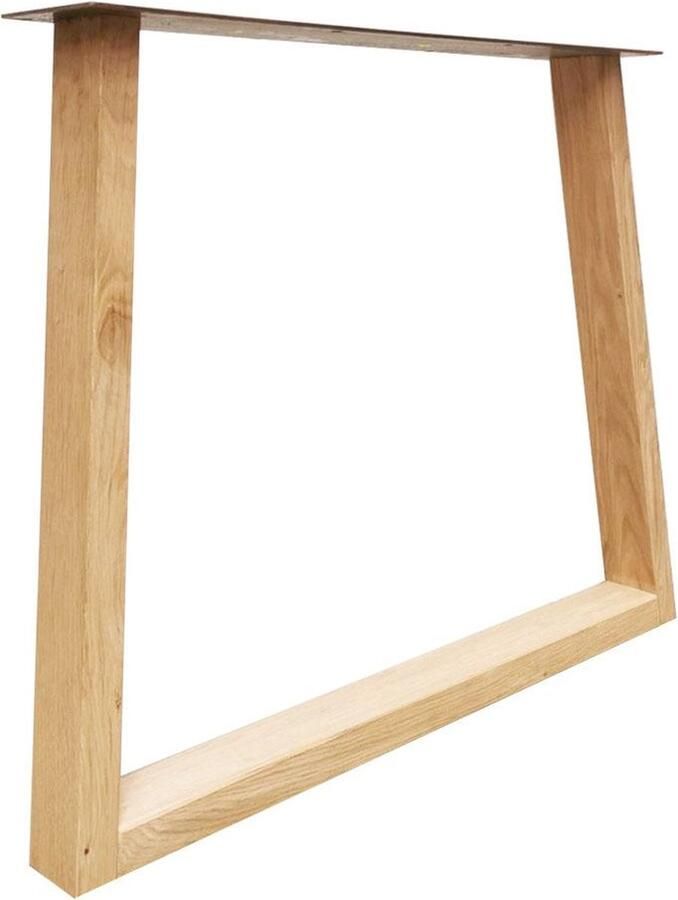 Furniture Legs Europe FLE Taps lopende eikenhouten tafelpoot 90 bij 8 cm en hoogte 72 cm (8 x 4 cm)