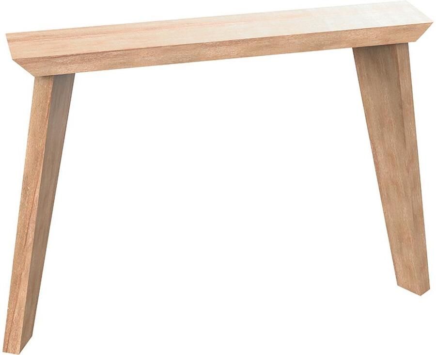 Furniture Legs Europe FLE Trapezium massief schuine eikenhout 80 bij 15 cm en hoogte 73 cm (13 x 4 cm) set van 2 stuks