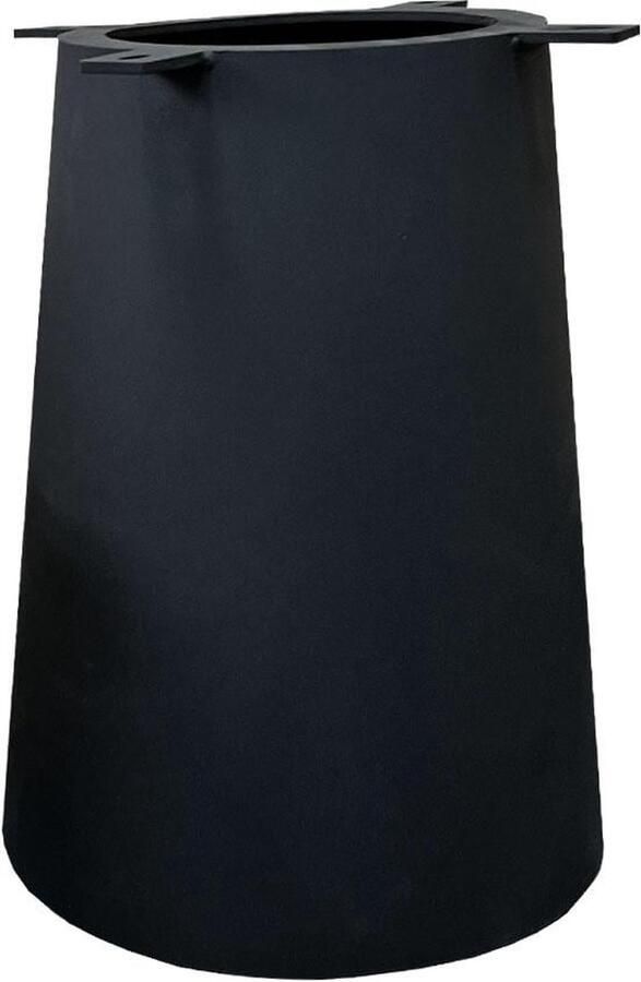 Furniture Legs Europe FLE Stalen kegel salononderstel zwart conisch 30 bij 30 cm en hoogte 43 cm