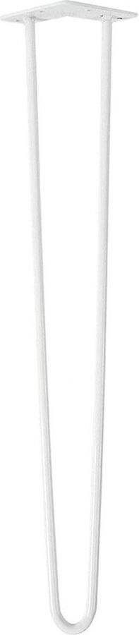 Furniture Legs Europe Massief stalen hairpin wit hairpin ø 1 2 cm en hoogte 71 cm Set van 4 stuks