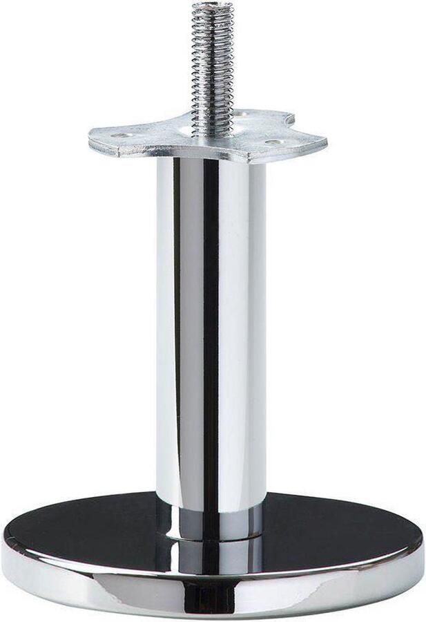 Furniture Legs Europe Massief stalen meubelpoot chroom rond ø 2 5 cm en hoogte 10 cm (M10) Set van 4 stuks