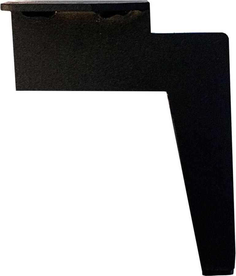 Furniture Legs Europe Massief stalen meubelpoot zwart design 14 bij 1 cm en hoogte 18 cm Set van 4 stuks