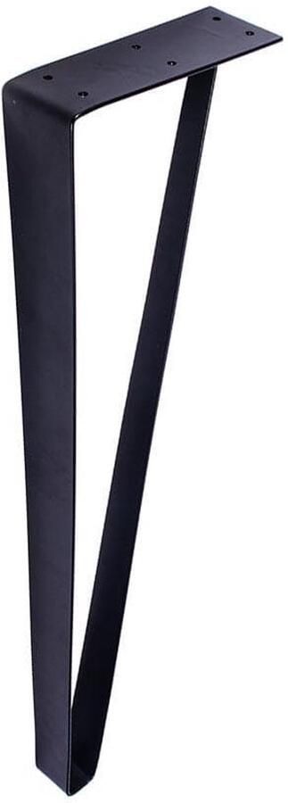 Furniture Legs Europe Massief stalen tafelpoot zwart design 15 bij 5 cm en hoogte 71 cm Set van 4 stuks