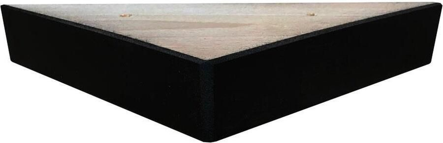 Furniture Legs Europe Meubelpoot zwart hoek 15 bij 15 cm en hoogte 3 cm van massief hout Set van 4 stuks