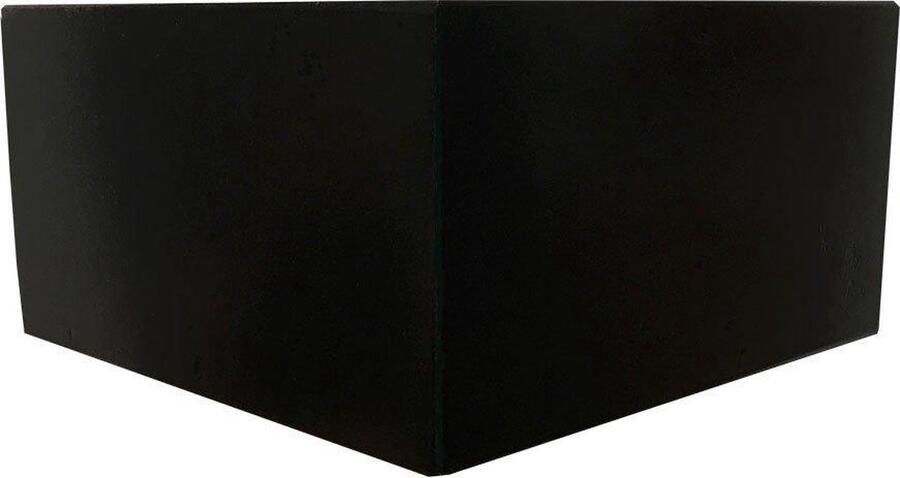 Furniture Legs Europe Meubelpoot zwart hoek 20 bij 20 cm en hoogte 10 cm van massief hout Set van 4 stuks