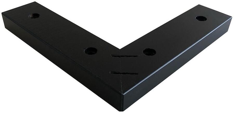 Furniture Legs Europe FLE Meubelpoot zwart hoek 20 bij 20 cm en hoogte 2 cm van massief hout