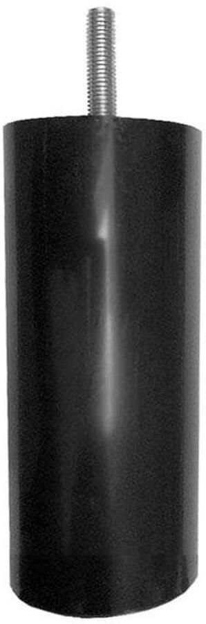 Furniture Legs Europe Meubelpoot zwart rond Ø 5 cm en hoogte 10 cm van kunststof (M8) Set van 4 stuks