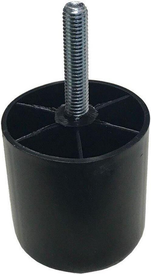Furniture Legs Europe Meubelpoot zwart rond Ø 5 cm en hoogte 5 cm van kunststof (M8) Set van 4 stuks