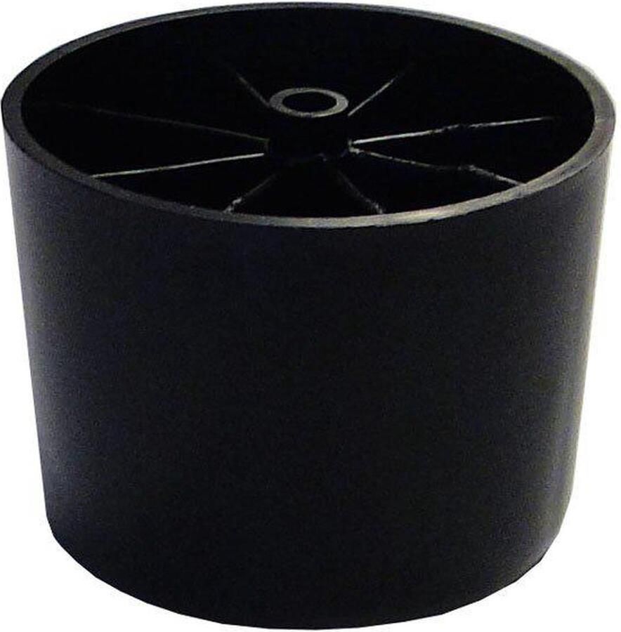 Furniture Legs Europe Meubelpoot zwart rond Ø 9 cm en hoogte 10 cm van kunststof Set van 4 stuks