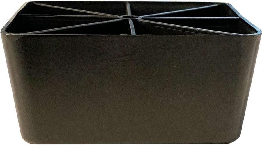 Furniture Legs Europe Meubelpoot zwart vierkant 11 bij 11 cm en hoogte 5 cm van kunststof taps 11 x 11 cm 10 x 10 cm Set van 4 stuks