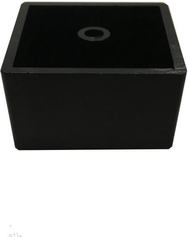 Furniture Legs Europe Meubelpoot zwart vierkant 5 bij 5 cm en hoogte 3 cm van kunststof Set van 4 stuks