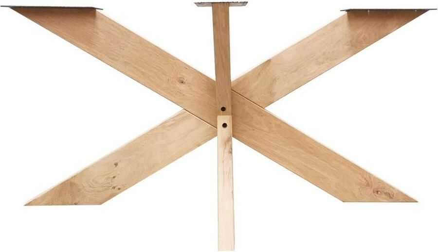 Furniture Legs Europe FLE Spinpoot van eikenhout ongelijkzijdig matrix 140 bij 70 cm en hoogte 72 cm (15 x 5 cm)