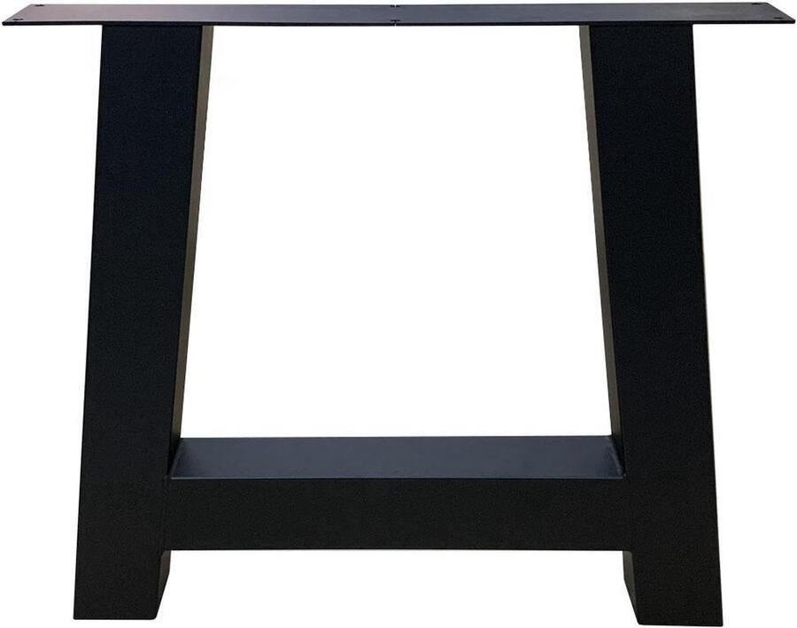 Furniture Legs Europe Stalen A tafelpoot voor buiten 75 bij 10 cm en hoogte 72 cm zwart (10 x 10 cm) Set van 2 stuks