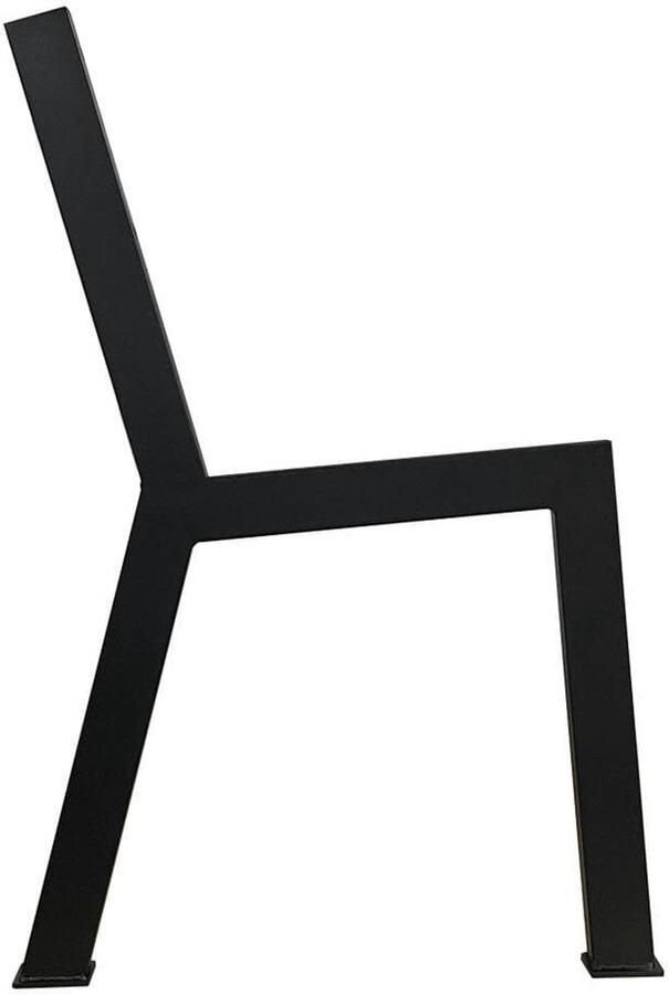 Furniture Legs Europe Stalen bankpoot zwart voor buiten H vorm 2 5 bij 51 5 cm en hoogte 76 cm (2 5 x 5 cm) Set van 2 stuks