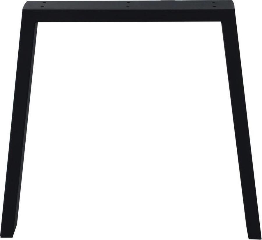 Furniture Legs Europe Stalen buiten tafelpoot zwart taps 80 bij 10 cm en hoogte 72 cm (4 x 10 cm) Set van 2 stuks