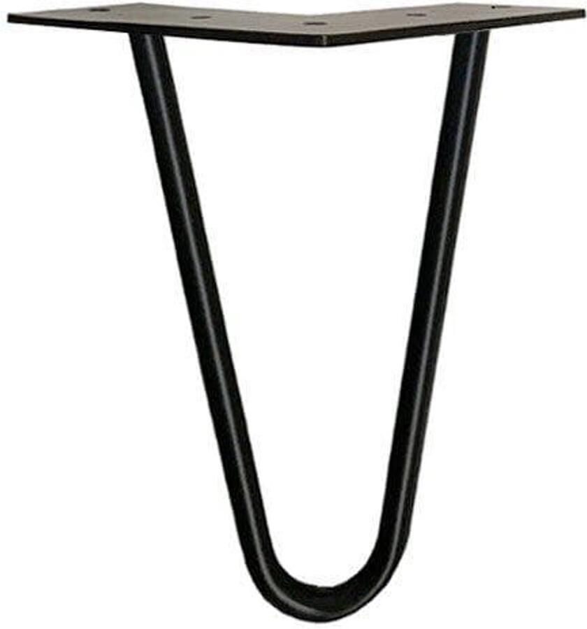 Furniture Legs Europe Stalen hairpin zwart hairpin ø 1 2 cm en hoogte 15 cm Set van 4 stuks