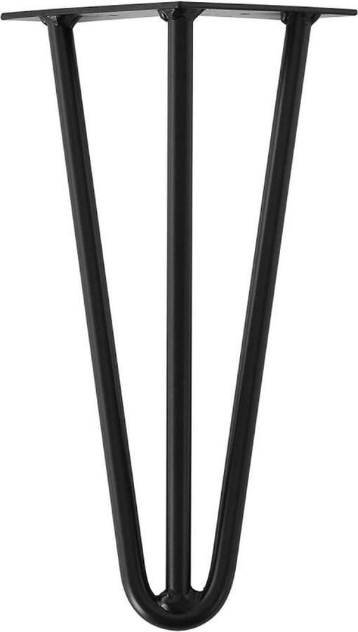 Furniture Legs Europe Stalen hairpin zwart hairpin ø 1 2 cm en hoogte 30 cm Set van 4 stuks