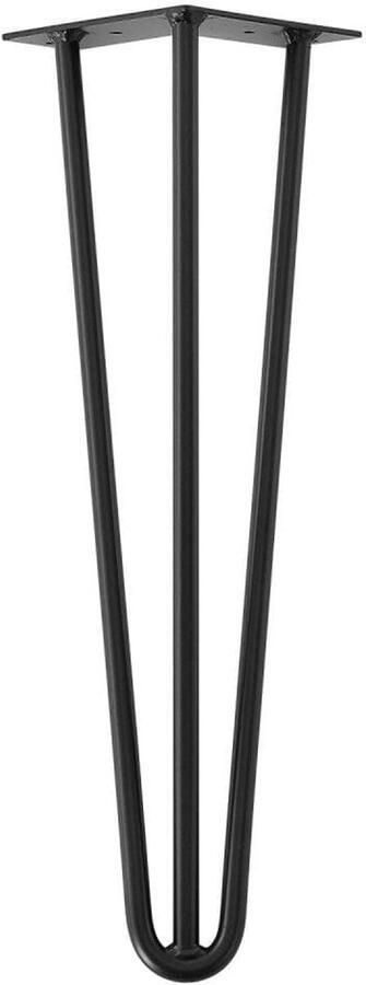 Furniture Legs Europe Stalen hairpin zwart hairpin ø 1 2 cm en hoogte 45 cm Set van 4 stuks